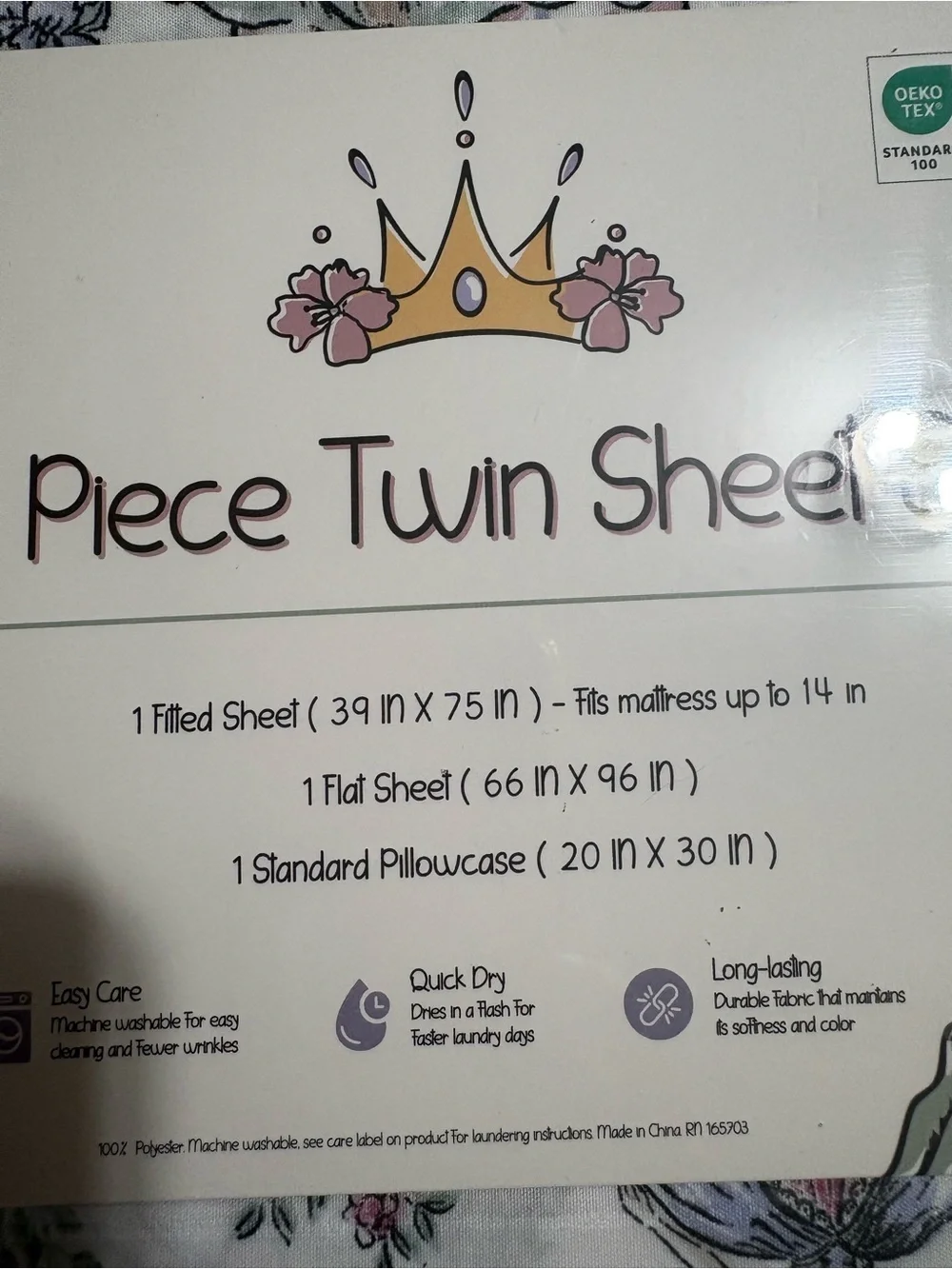 Little Poppy Twin Princess Castle Sheet Set - White & Pink